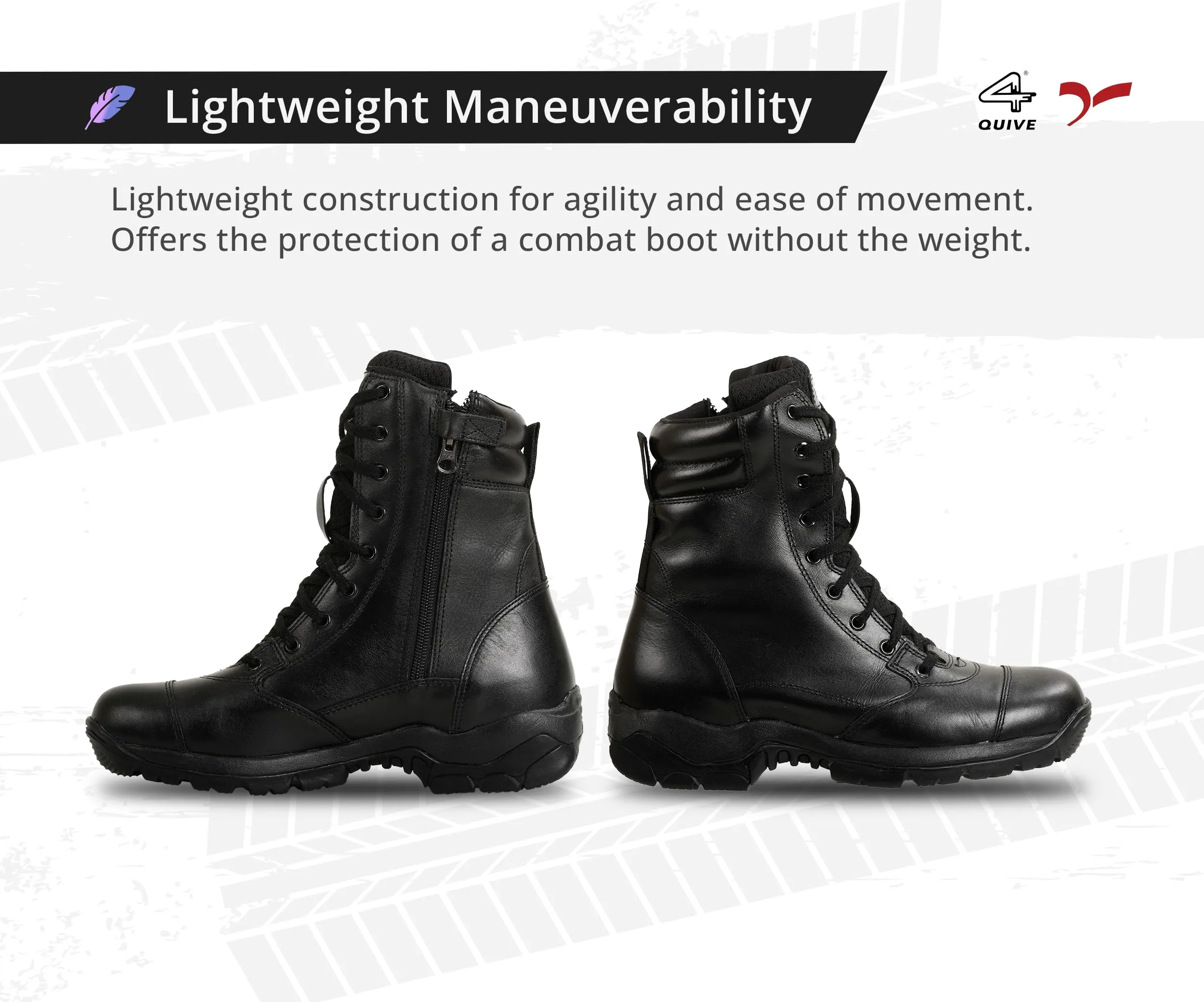 QUIVE Combat 3.O Pro Mid-Calf Leather Combat Boots