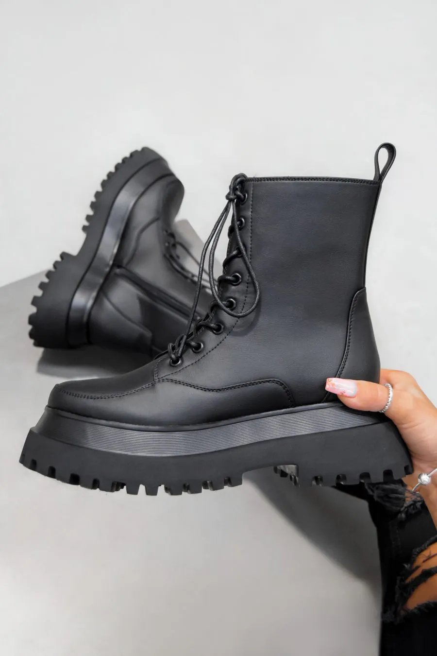 RAPTOR Panelled Ankle Boots - Black