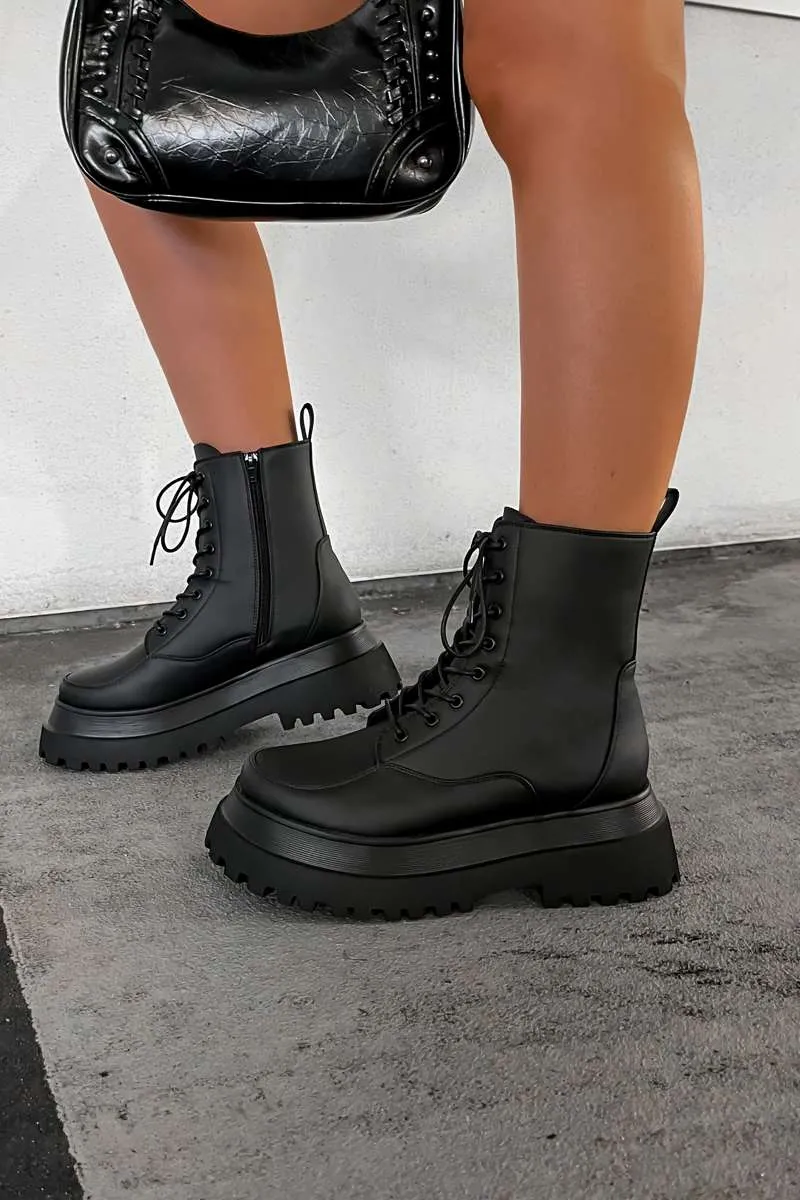 RAPTOR Panelled Ankle Boots - Black