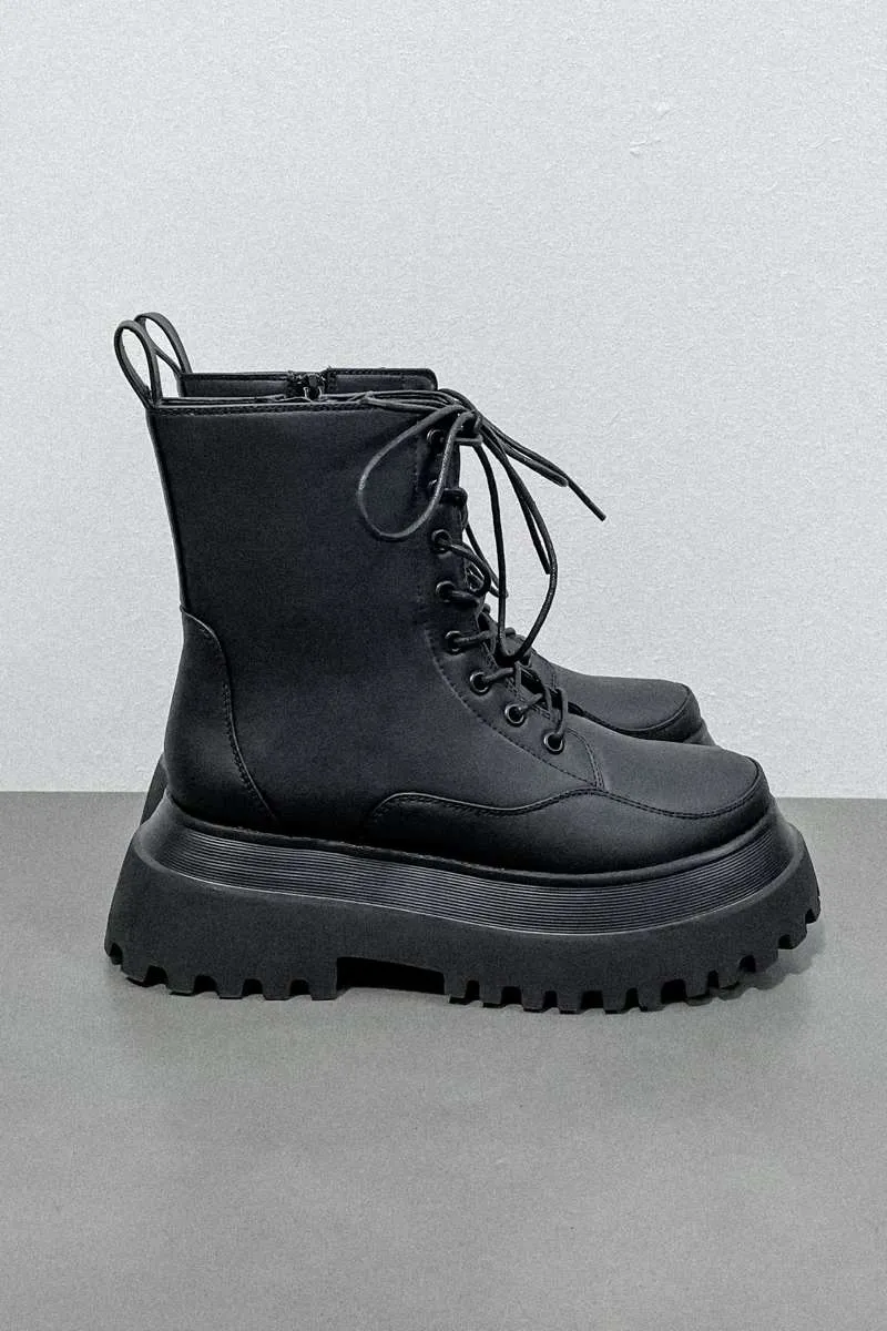 RAPTOR Panelled Ankle Boots - Black