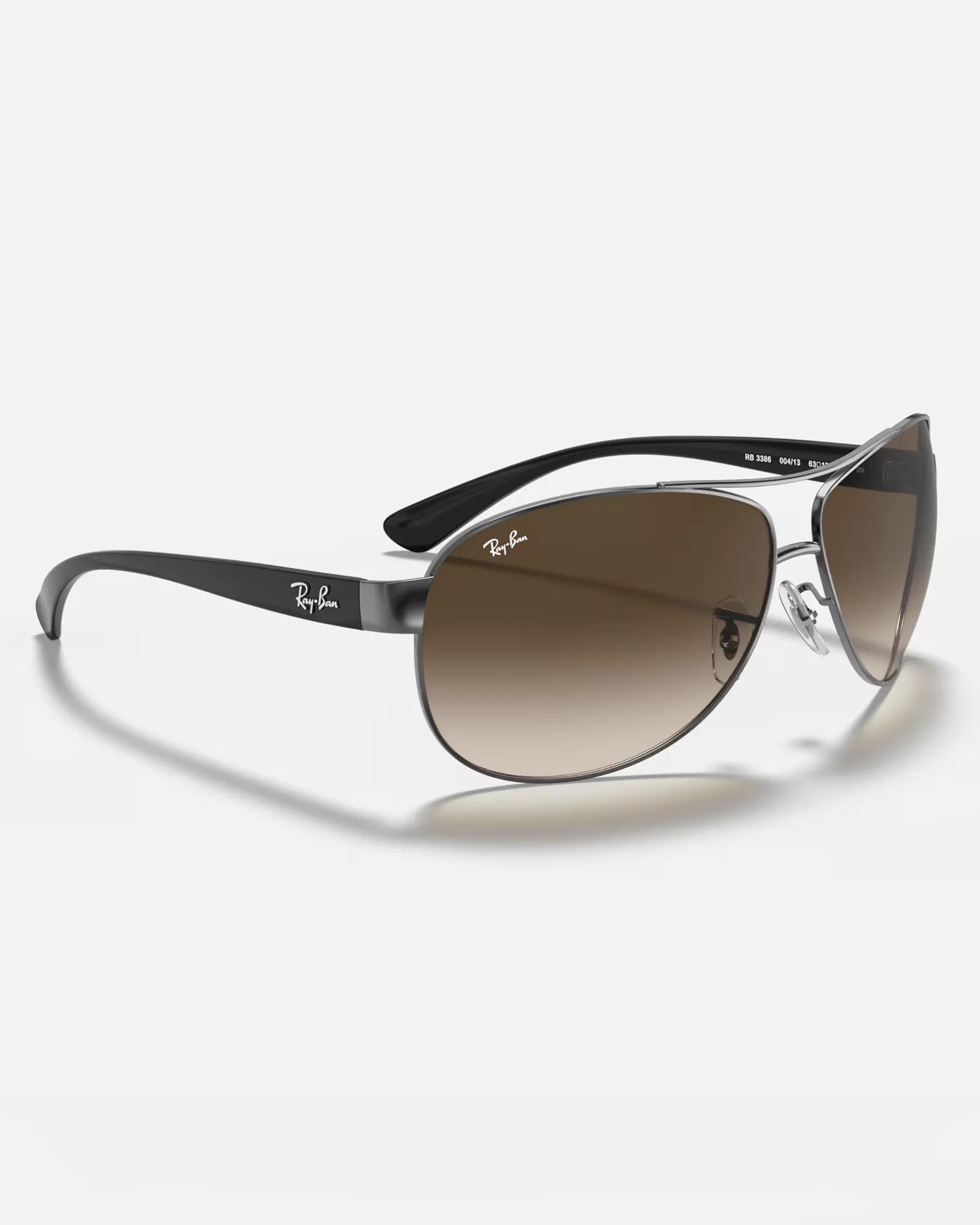 RB3386 Sunglasses in Gunmetal & Brown Gradient Dark Brown