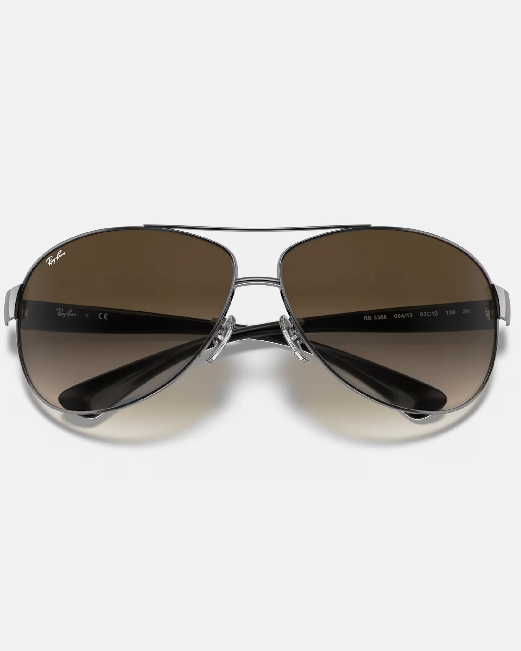 RB3386 Sunglasses in Gunmetal & Brown Gradient Dark Brown