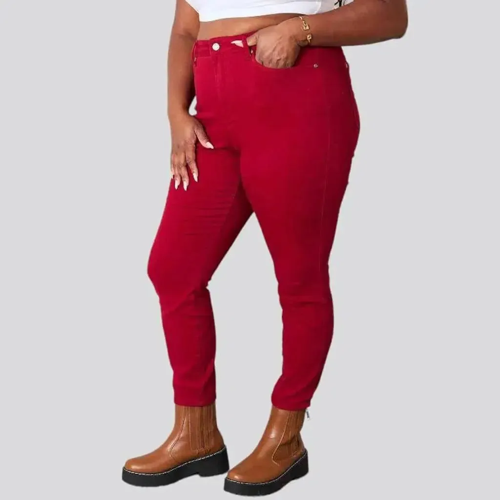 Red women's y2k jeans
