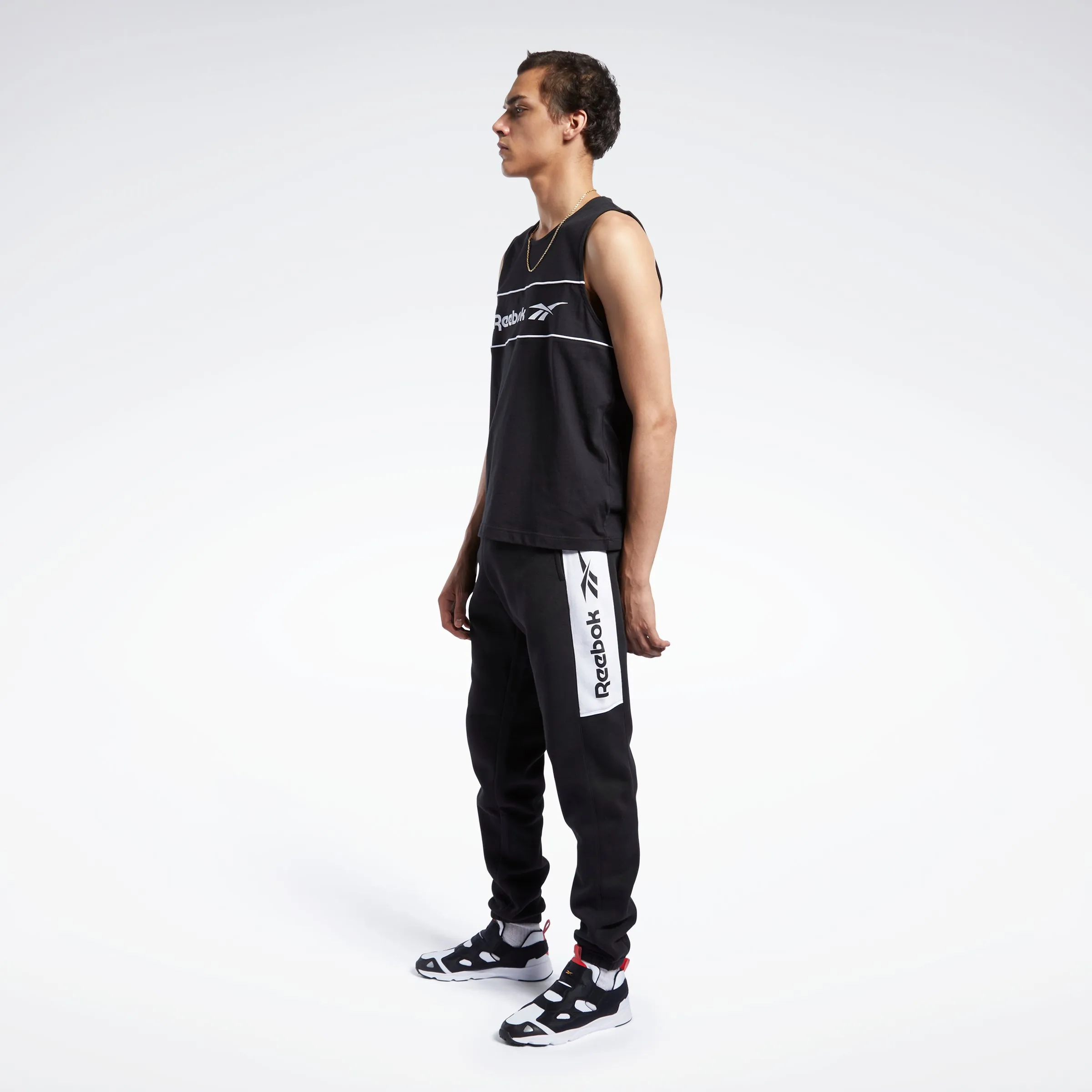 Reebok Apparel Men Classics Linear Pants Black