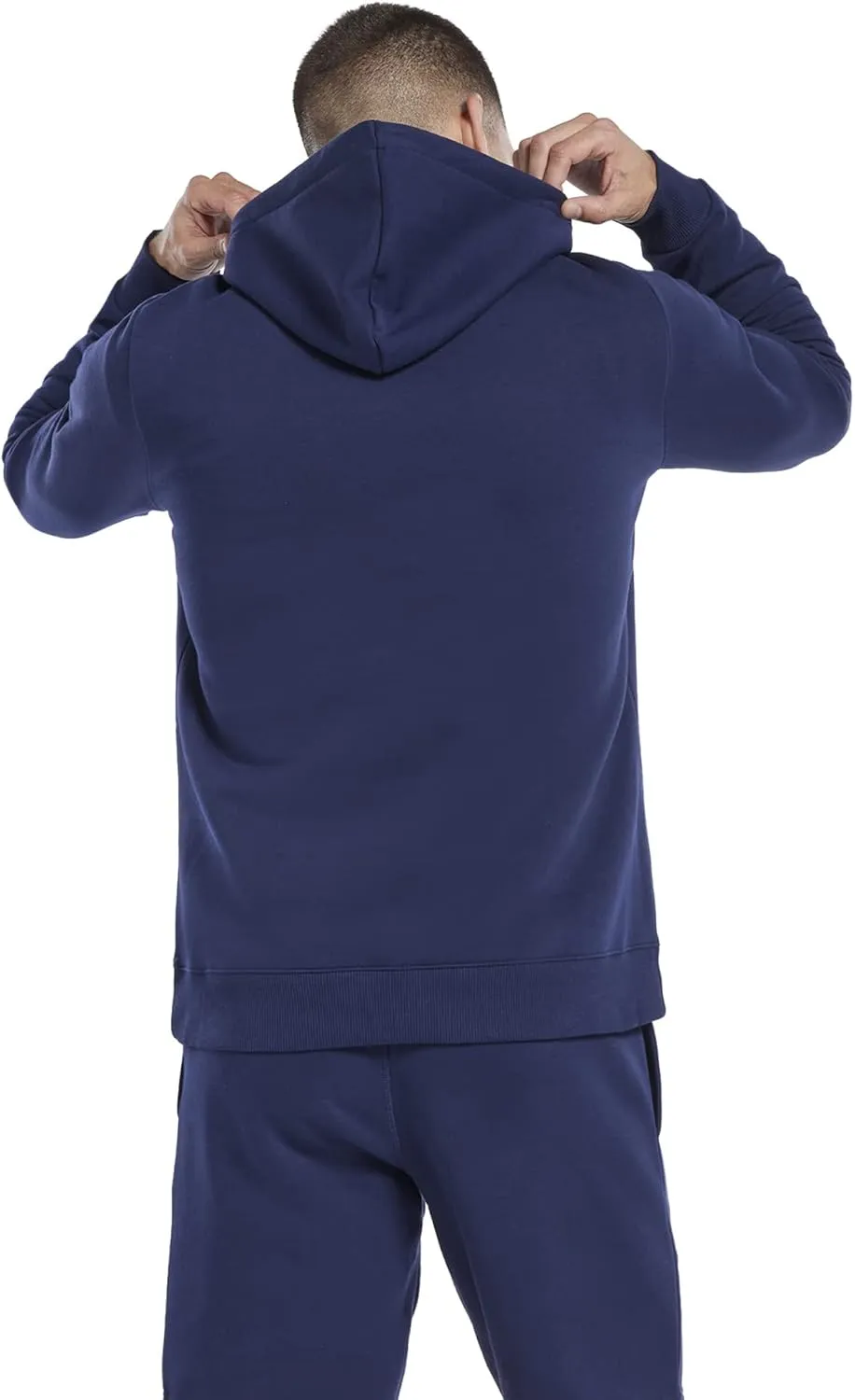 Reebok Men's Identity Fleece Stacked Logo Pullover Hoodie Sweatshirt