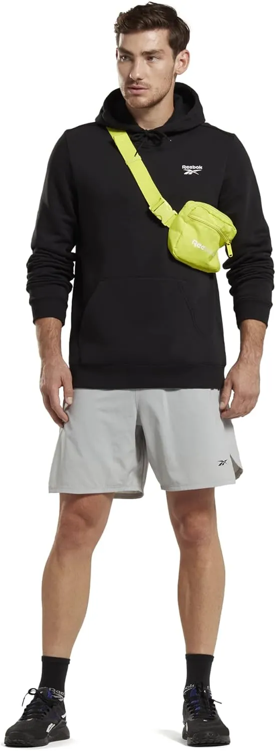 Reebok Men's Identity Fleece Stacked Logo Pullover Hoodie Sweatshirt