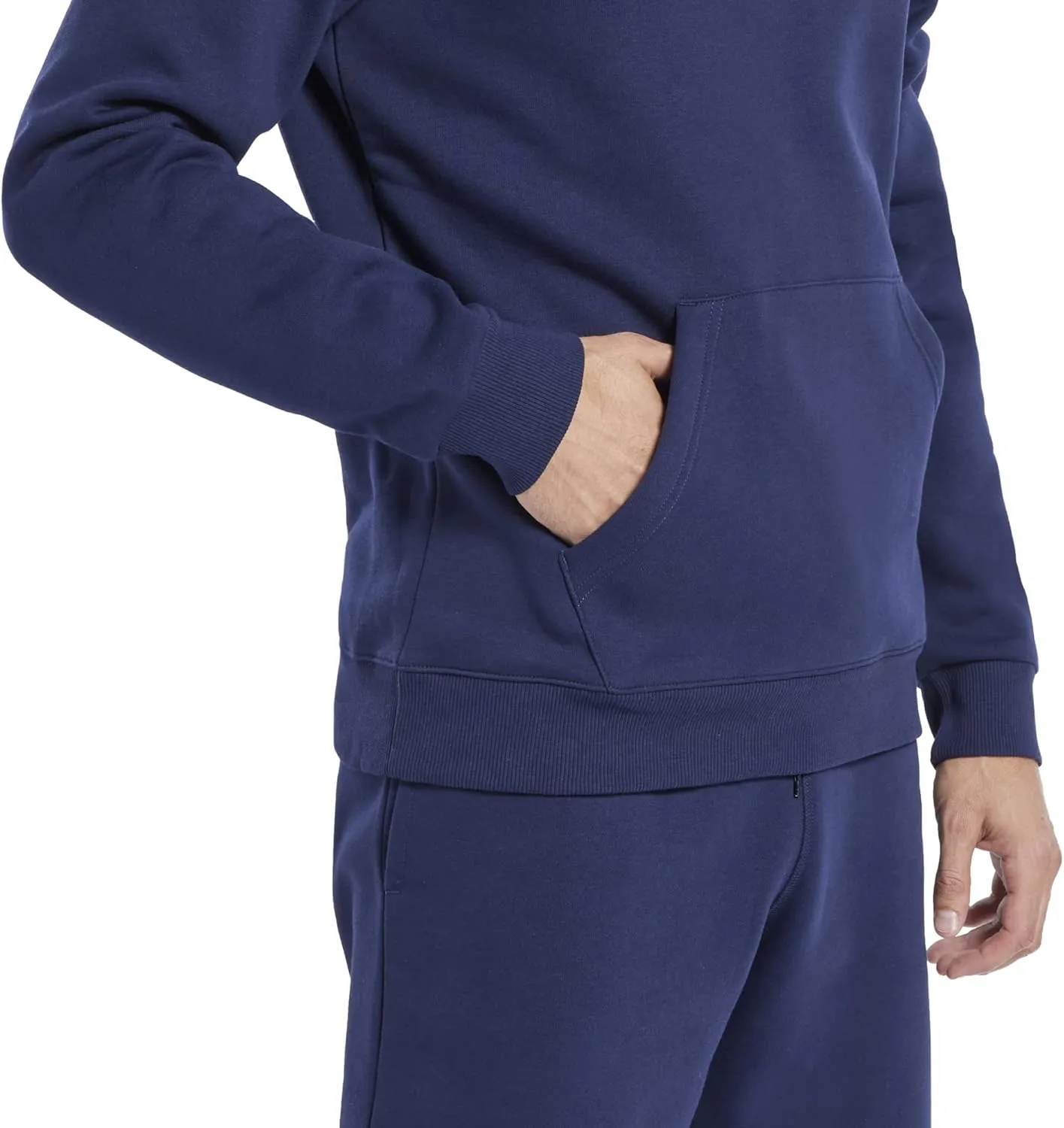 Reebok Men's Identity Fleece Stacked Logo Pullover Hoodie Sweatshirt