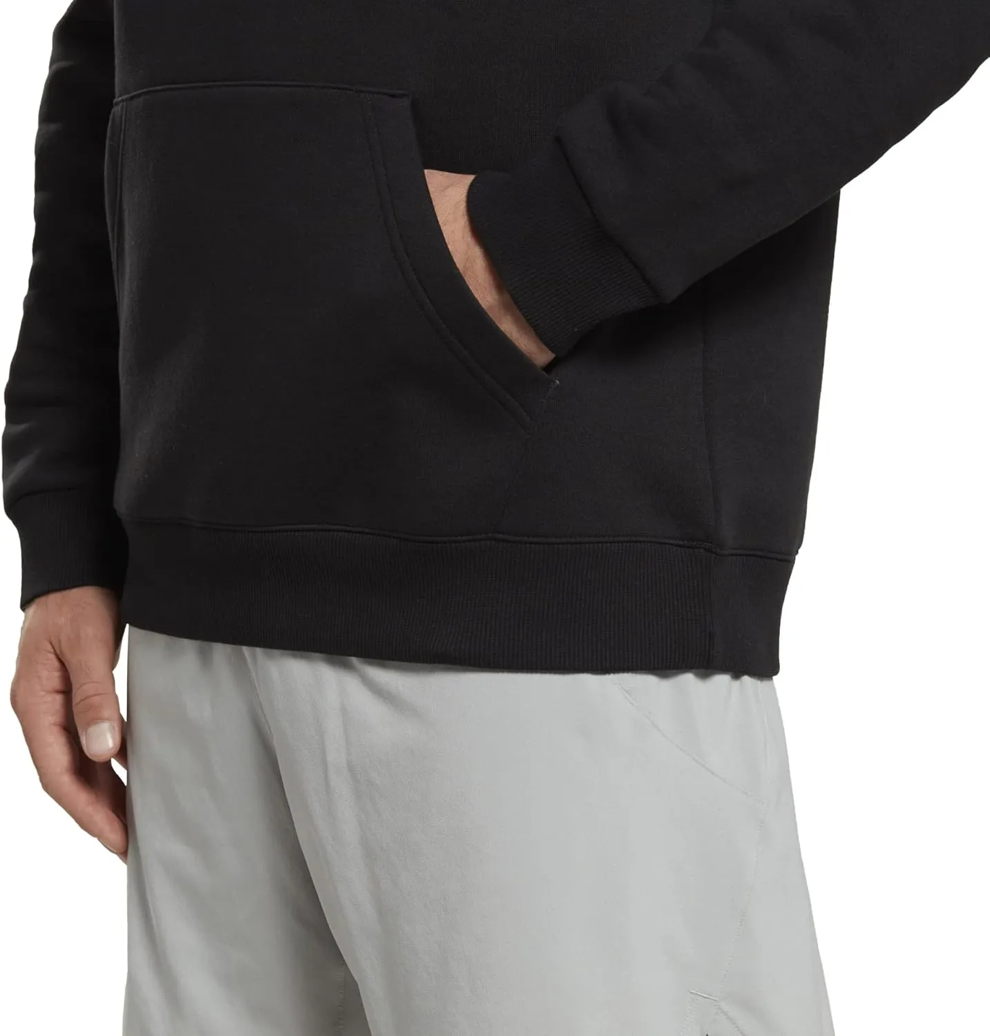 Reebok Men's Identity Fleece Stacked Logo Pullover Hoodie Sweatshirt
