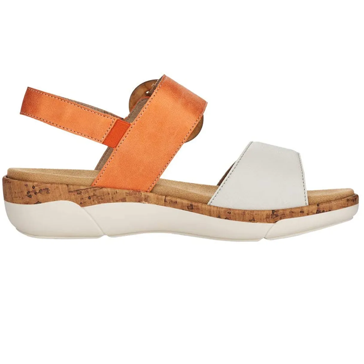 Remonte Womens Leather Sandals - Orange