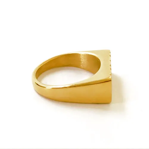 Respect Gold Name Ring