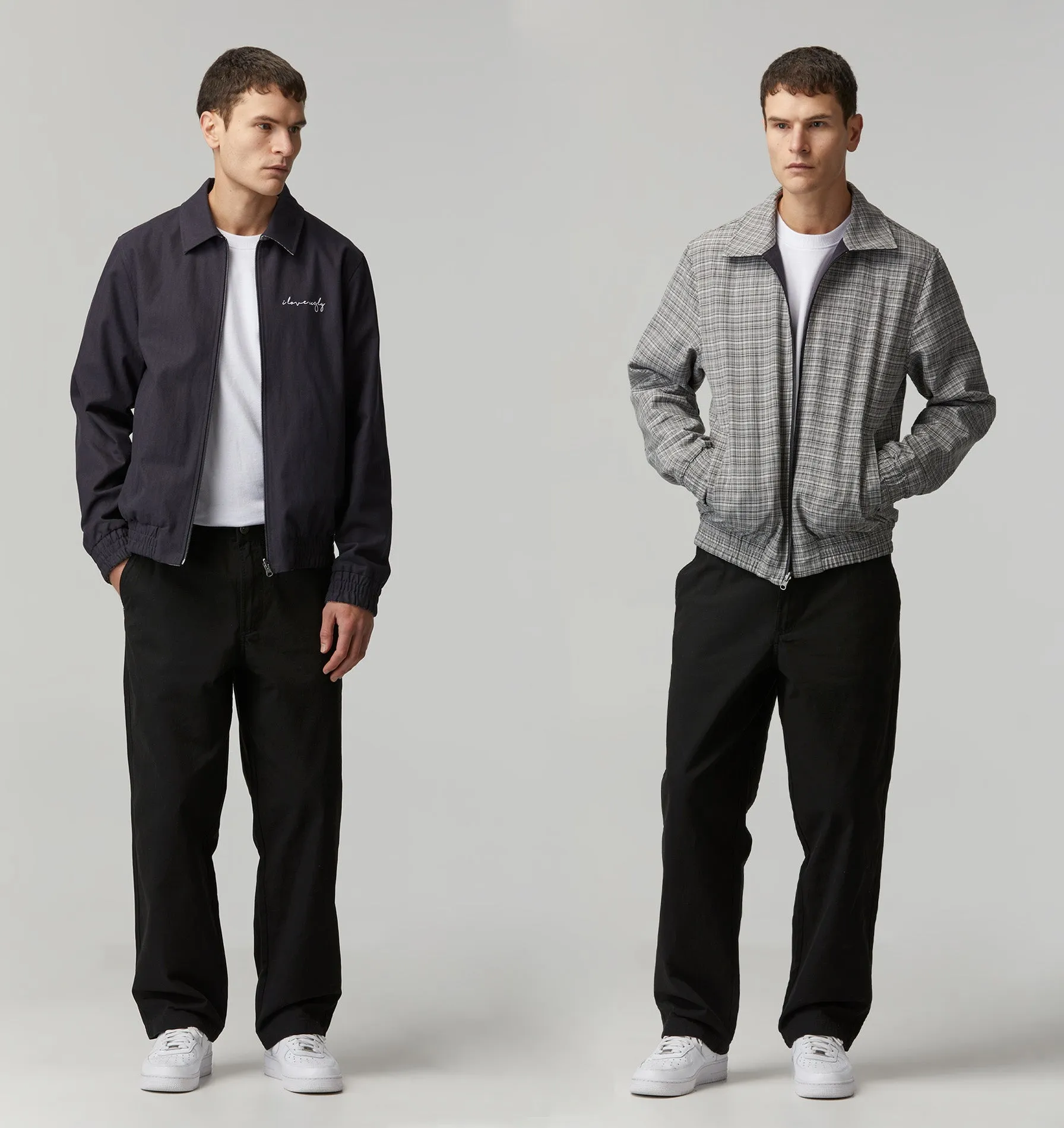 Reversible Emerson Jacket - Navy/Grey Check
