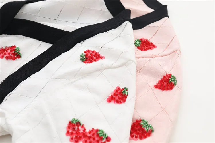 Ribbed Trim Knitting Women's Crop Tops