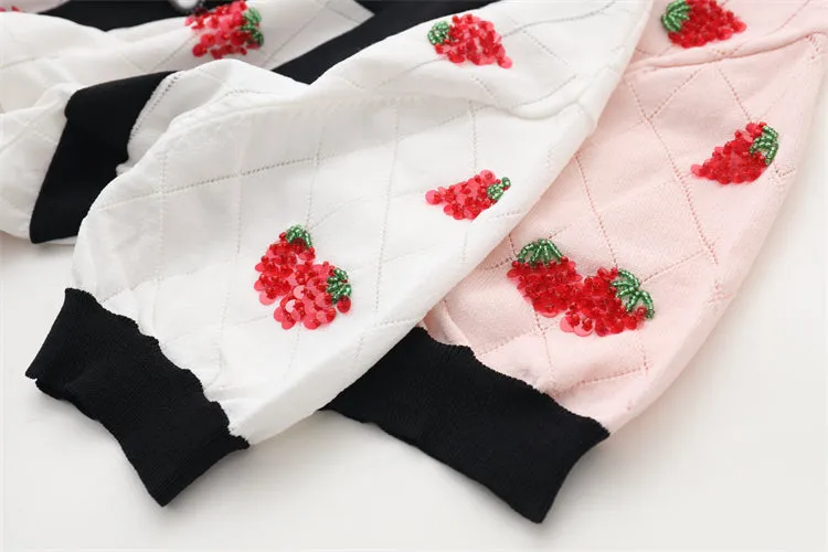 Ribbed Trim Knitting Women's Crop Tops