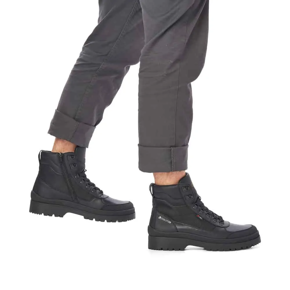 Rieker Men's Winter Combat Boots- Black