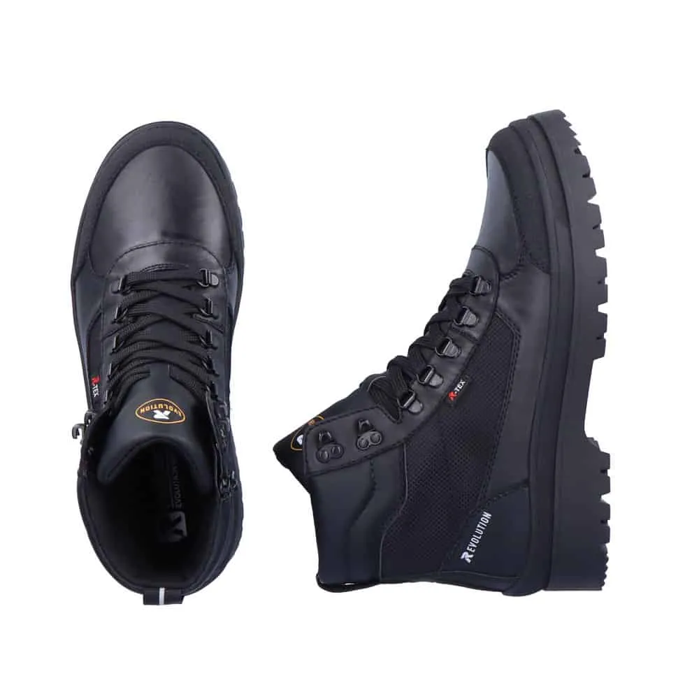 Rieker Men's Winter Combat Boots- Black