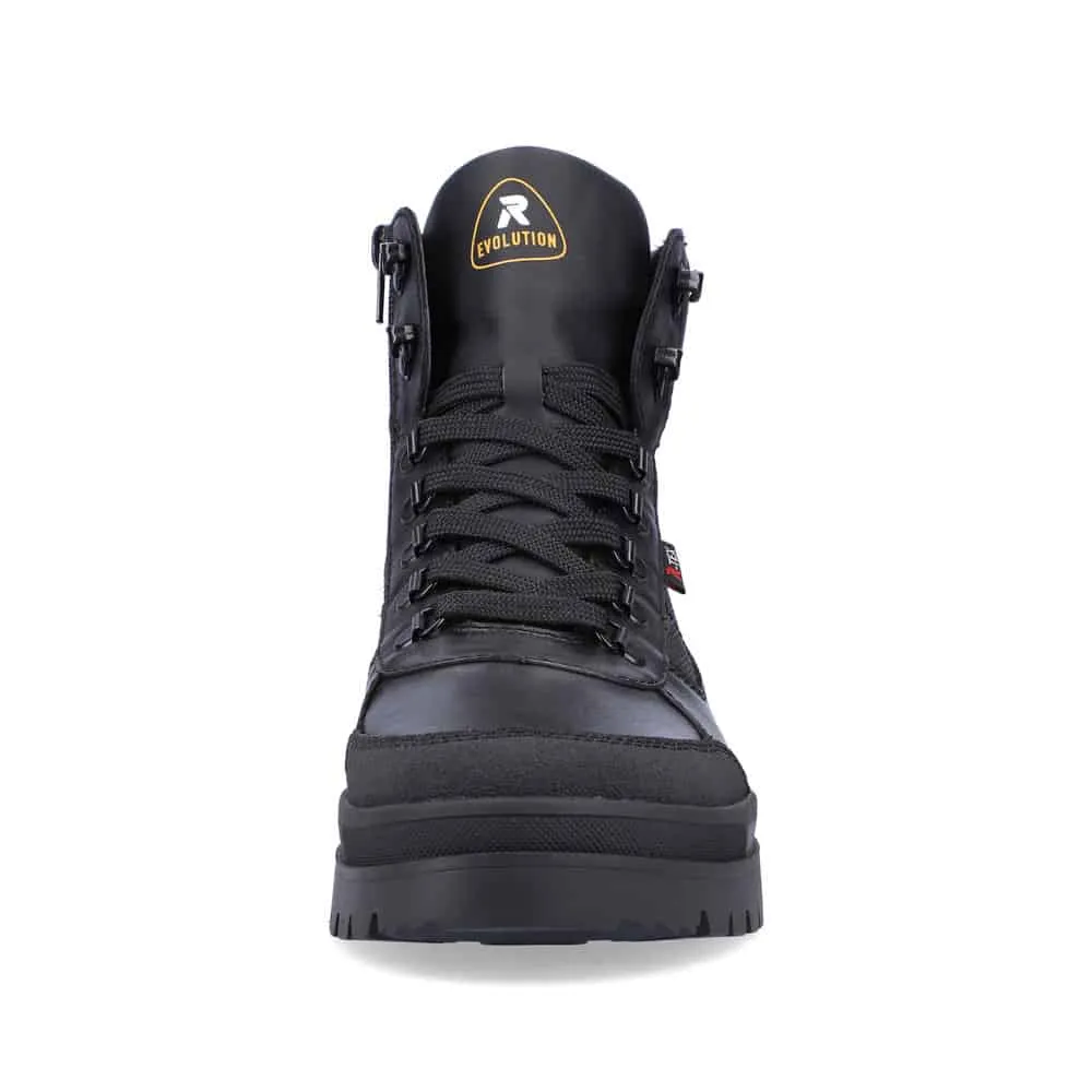 Rieker Men's Winter Combat Boots- Black