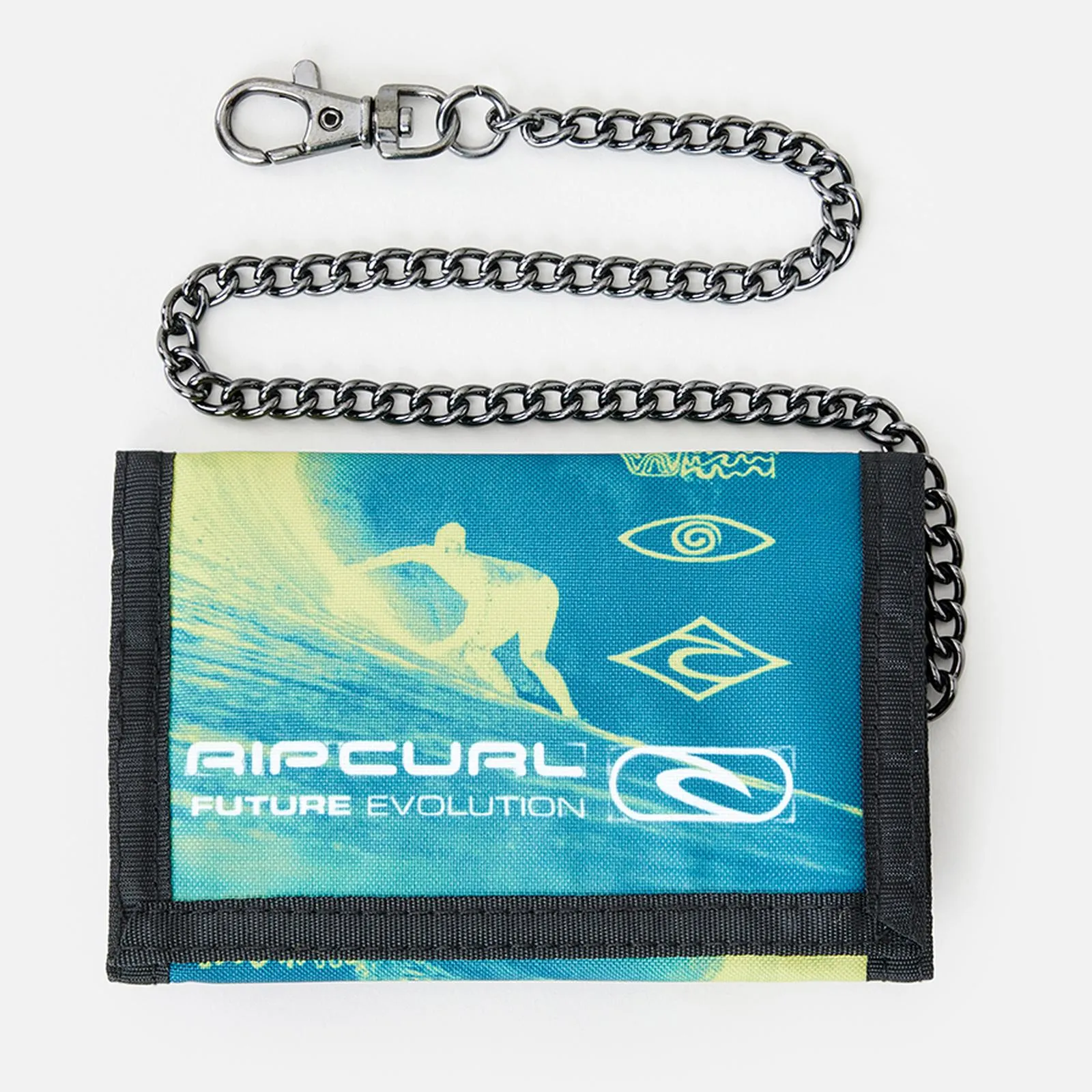Rip Curl Chain Surf Key Chain Tri-Fold Wallet - Green