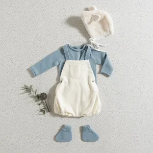 ROMPER / DUSTY BLUE STRIPES