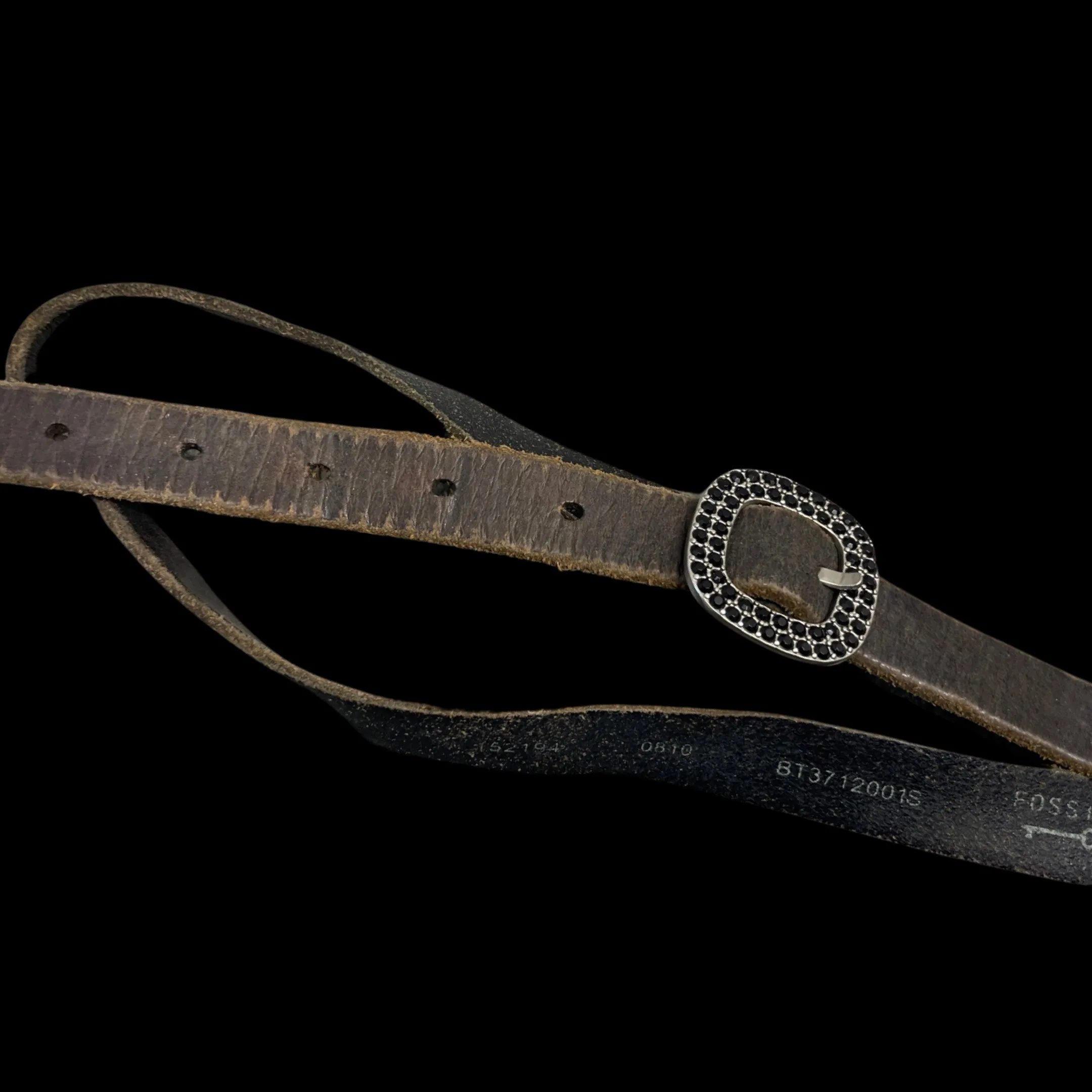 Rubynee Vintage y2k brown women genuine leather belt size S