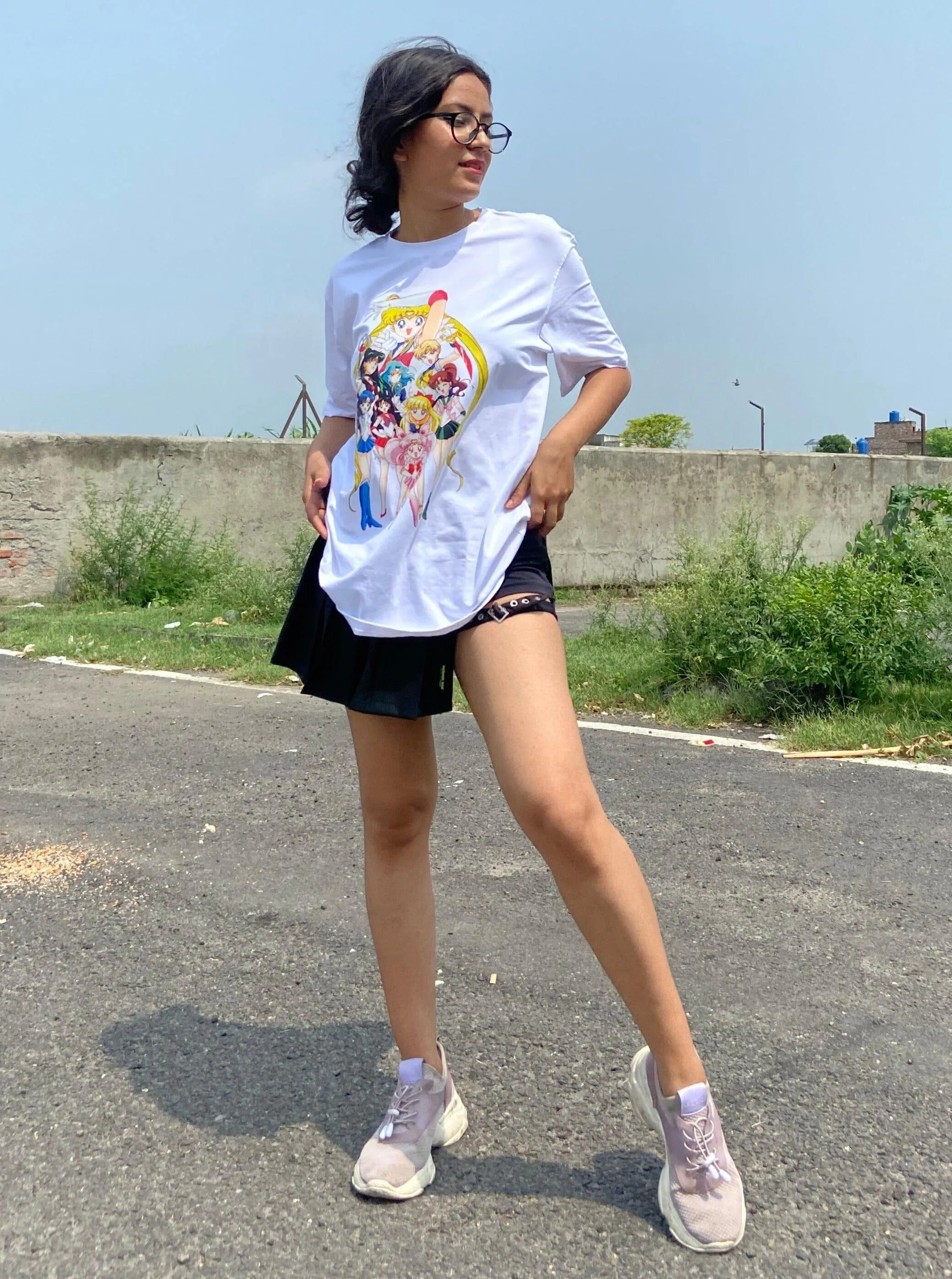 Sailor Moon : Burger Bae Oversized  Tee For Men and Women