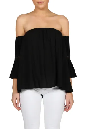 SASS Mexicali Shoulder Top Black