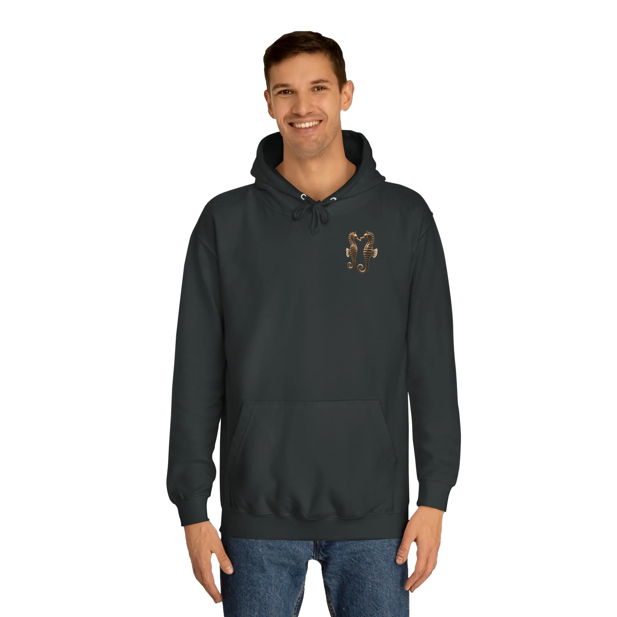 Seahorse Hoodie with Backprint - aquarium fish