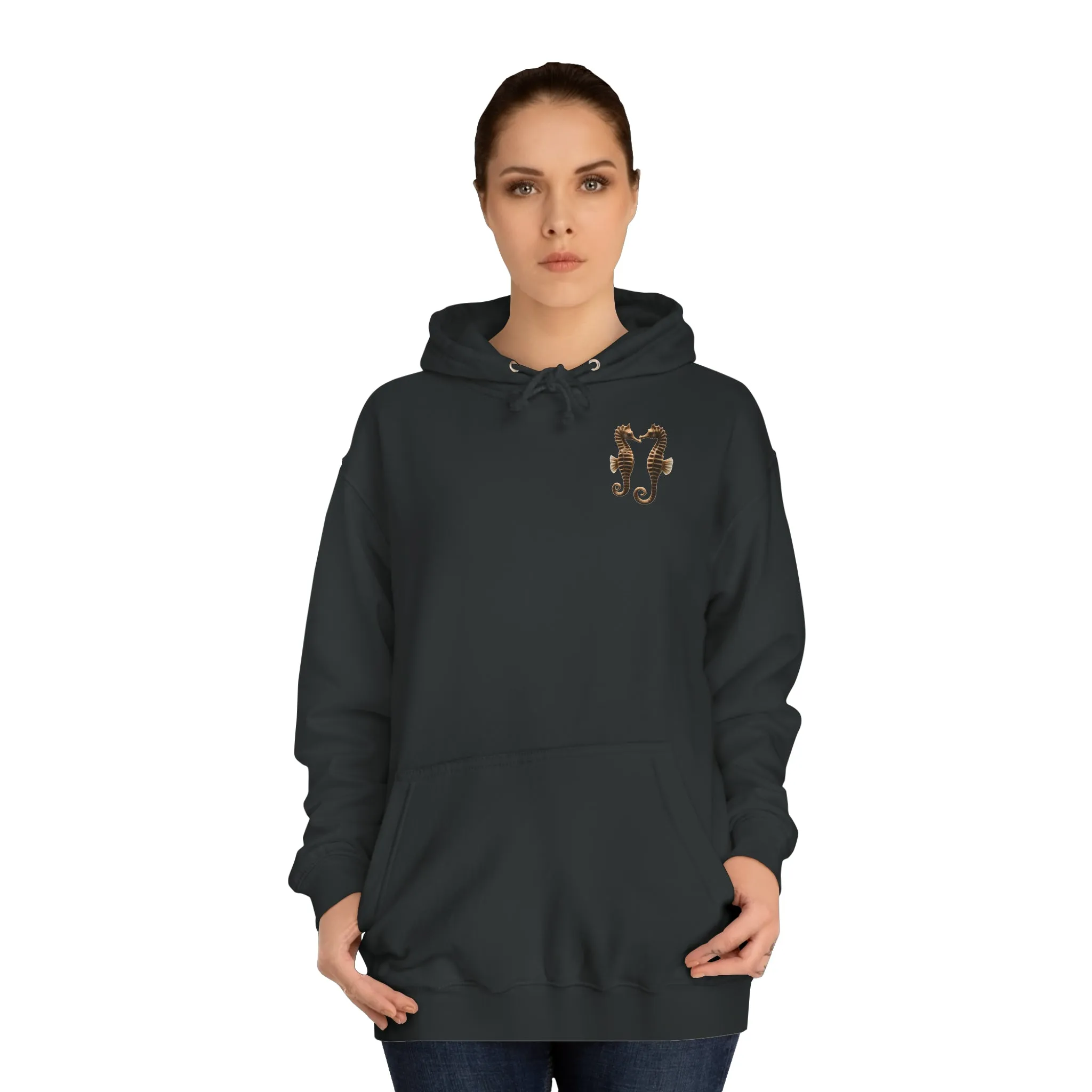 Seahorse Hoodie with Backprint - aquarium fish