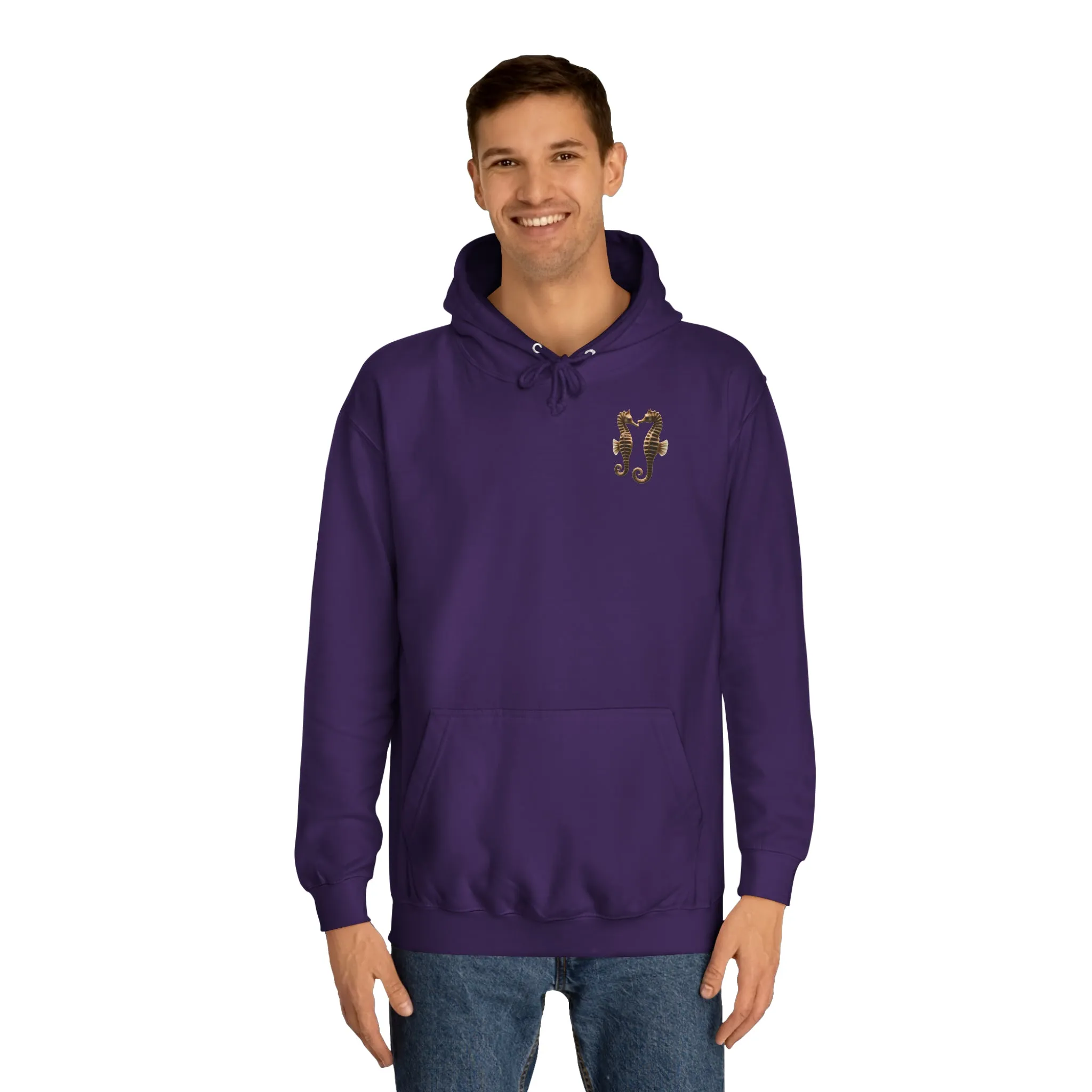 Seahorse Hoodie with Backprint - aquarium fish