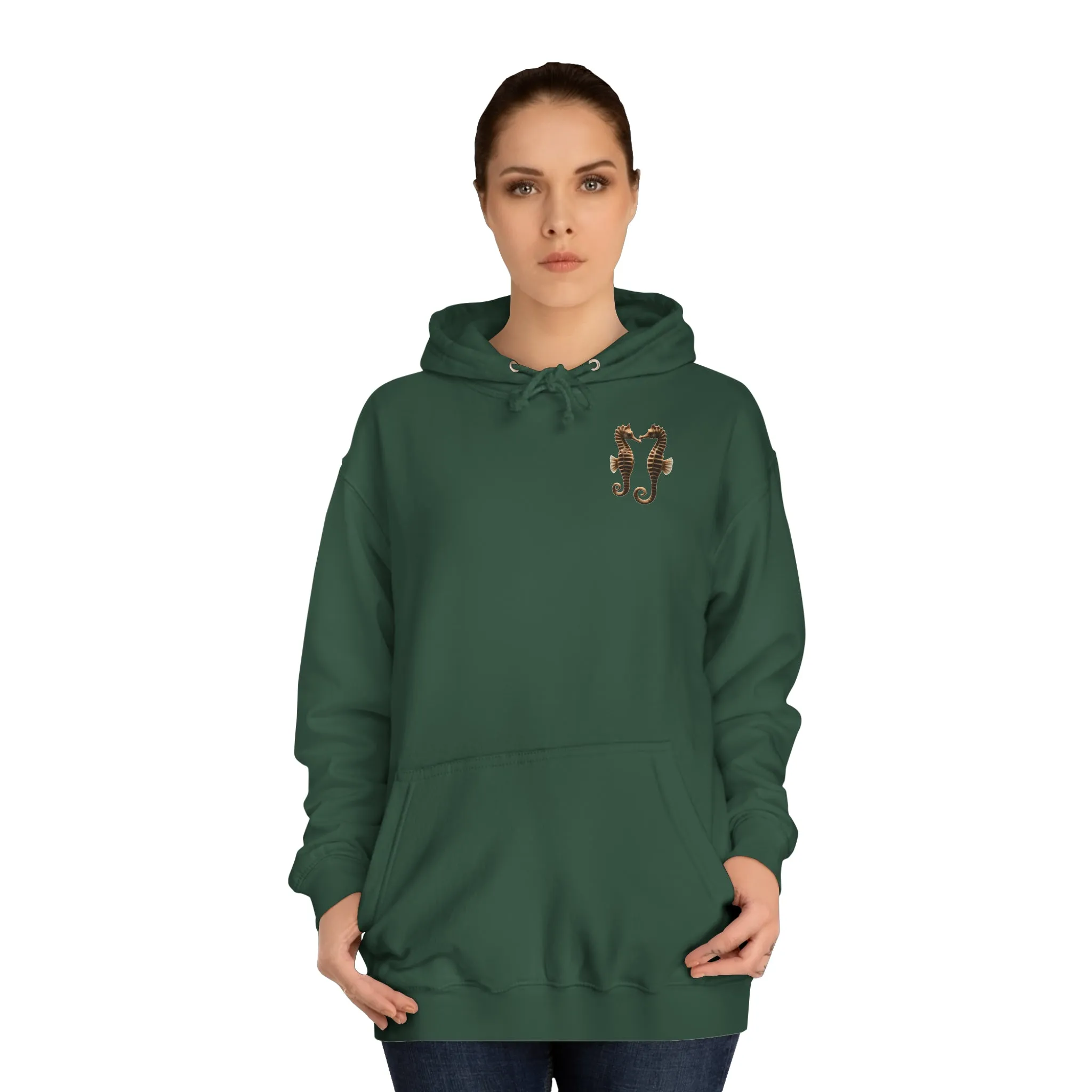 Seahorse Hoodie with Backprint - aquarium fish