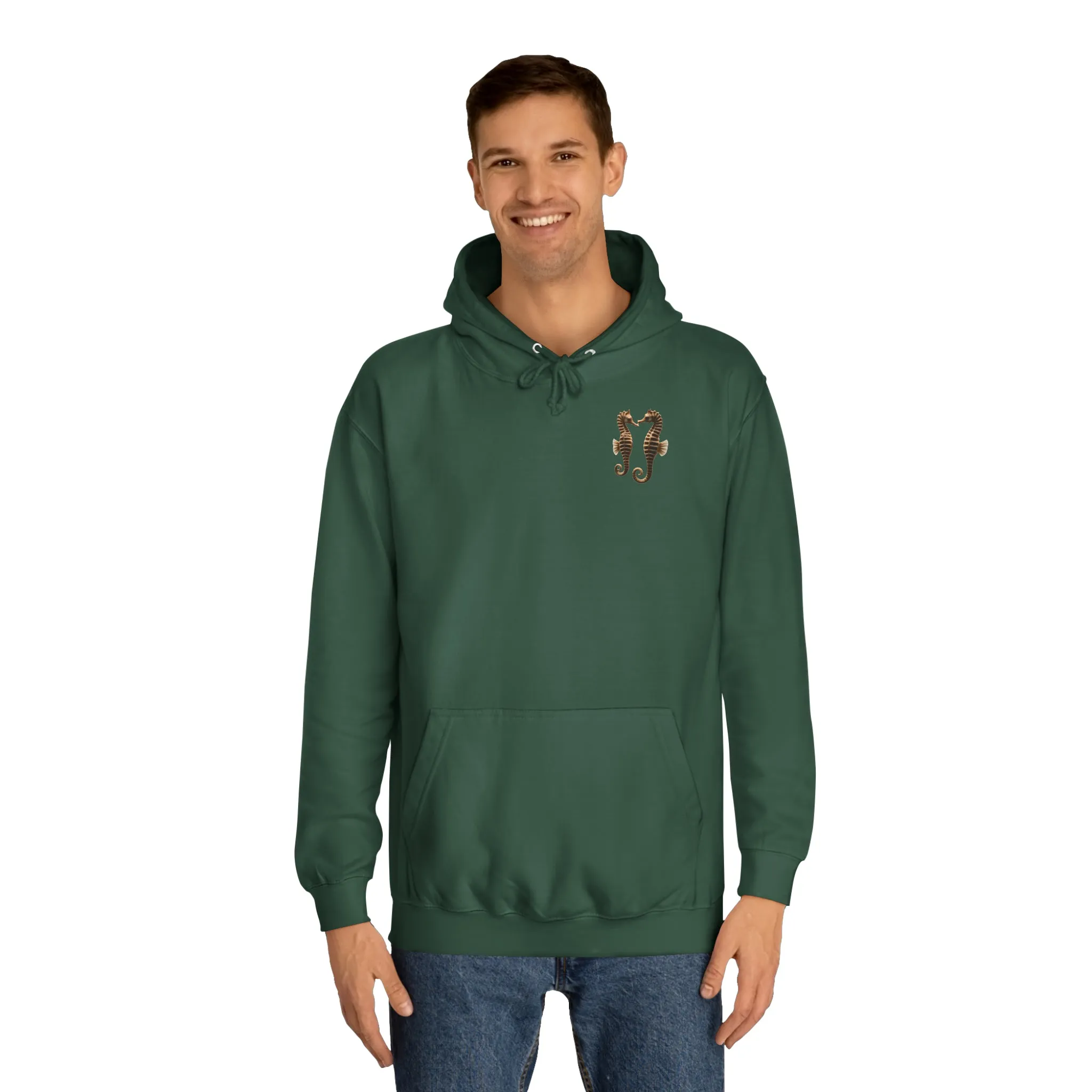 Seahorse Hoodie with Backprint - aquarium fish