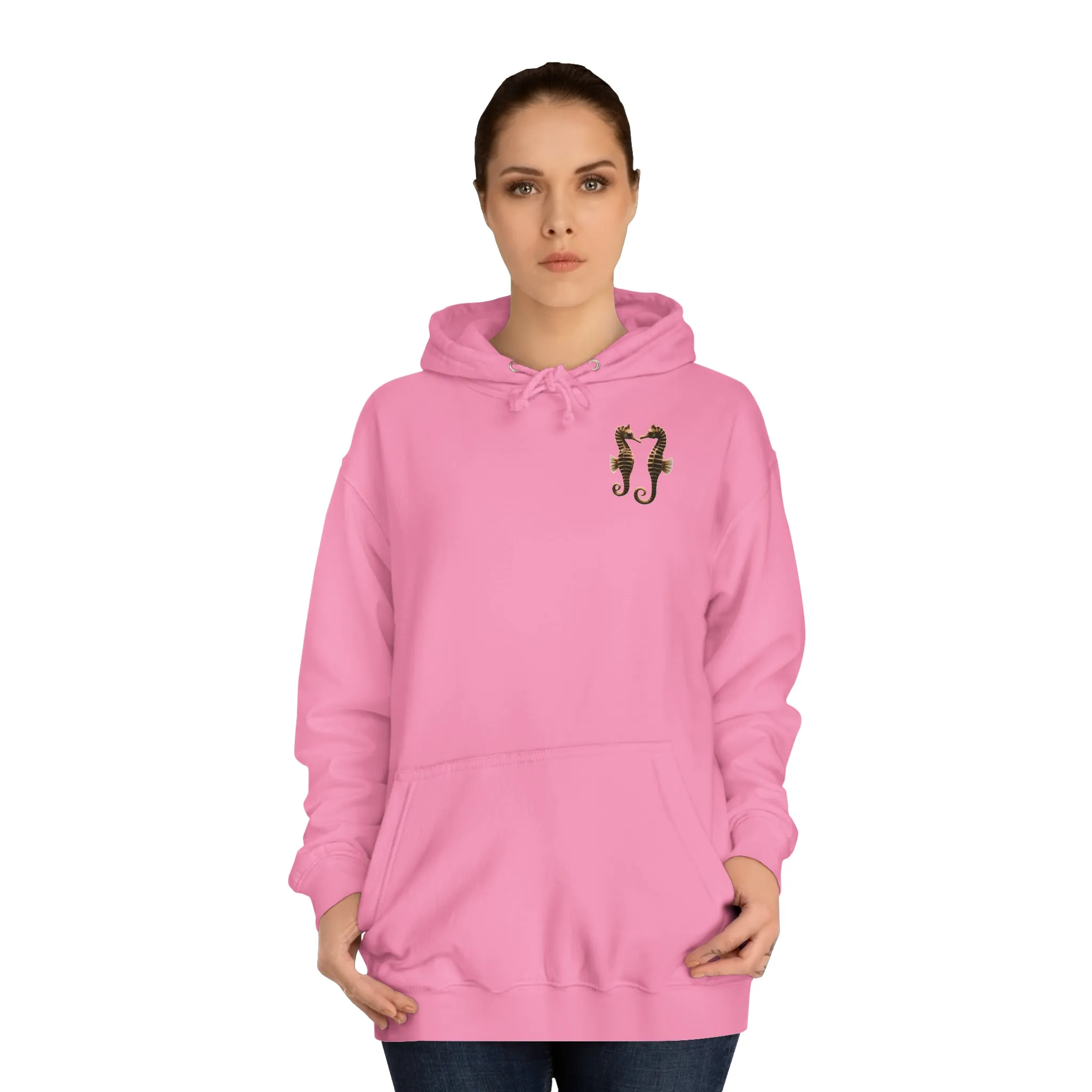 Seahorse Hoodie with Backprint - aquarium fish
