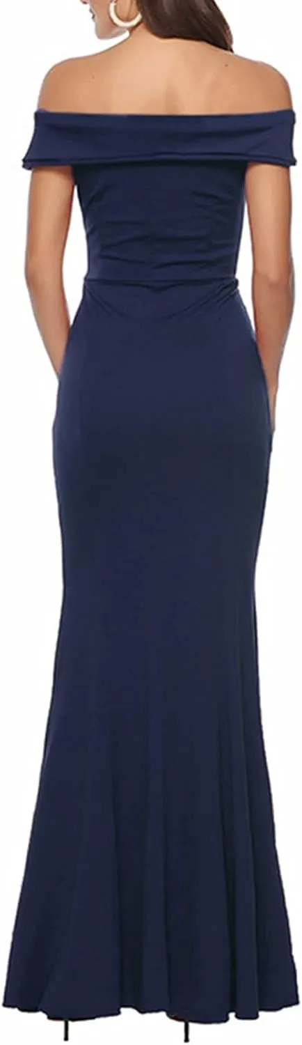 SERYU Women Fashion Sequins Strap Backless Camisole V-Neck High Slit Long Dress