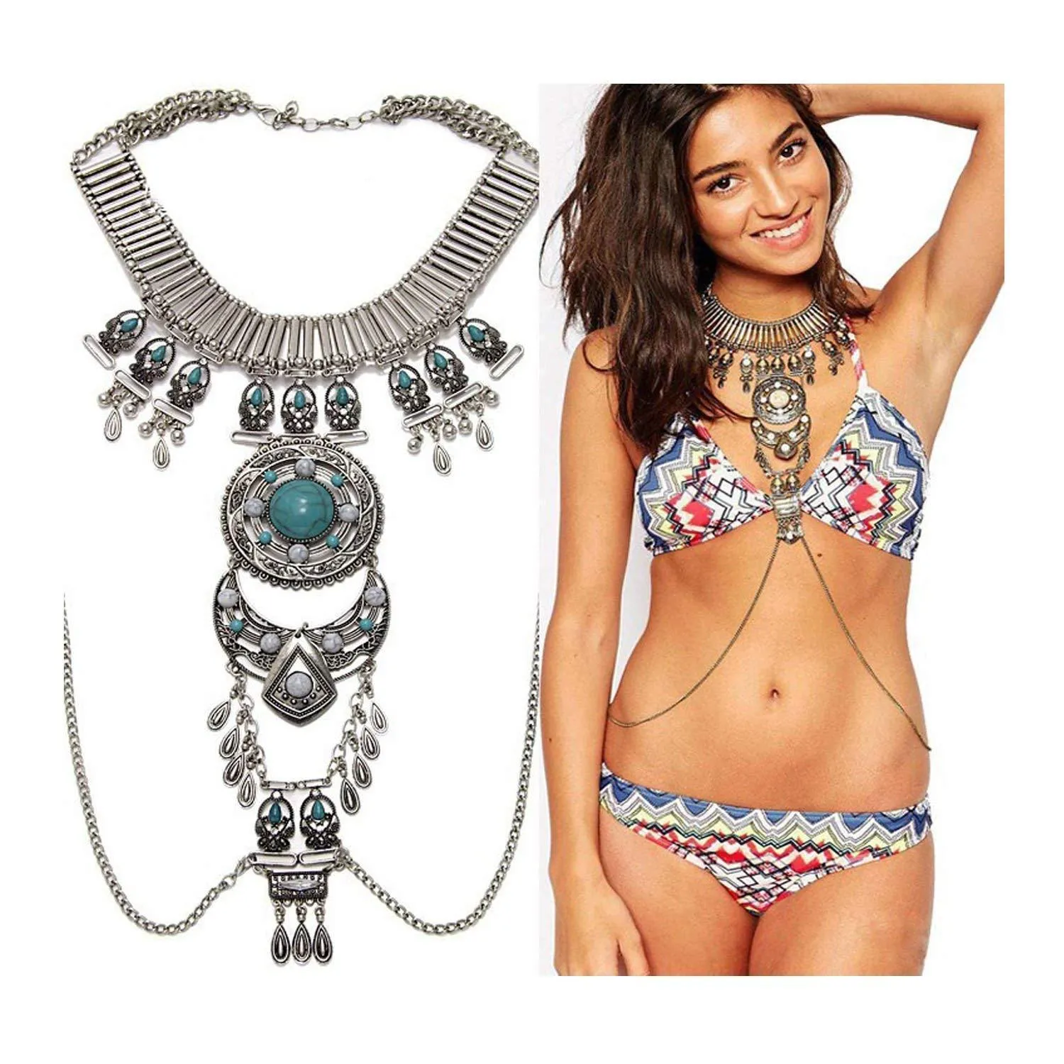Sexy Boho Statement Necklace Body Chains