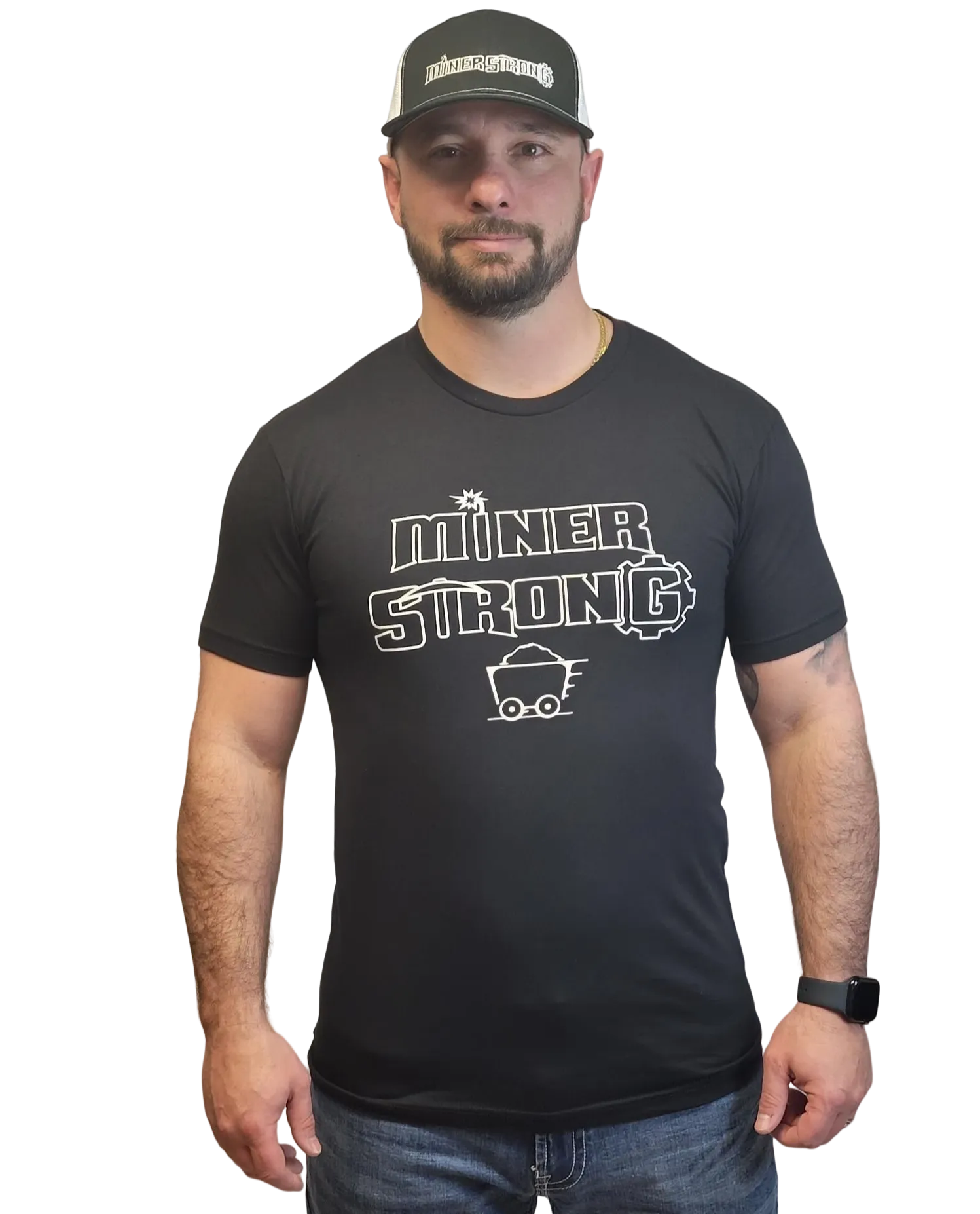 Short Sleeve T-Shirt w/ Stacked Miner Strong Logo