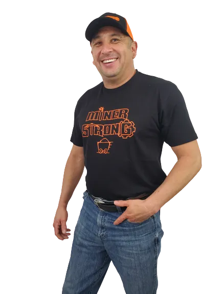 Short Sleeve T-Shirt w/ Stacked Miner Strong Logo