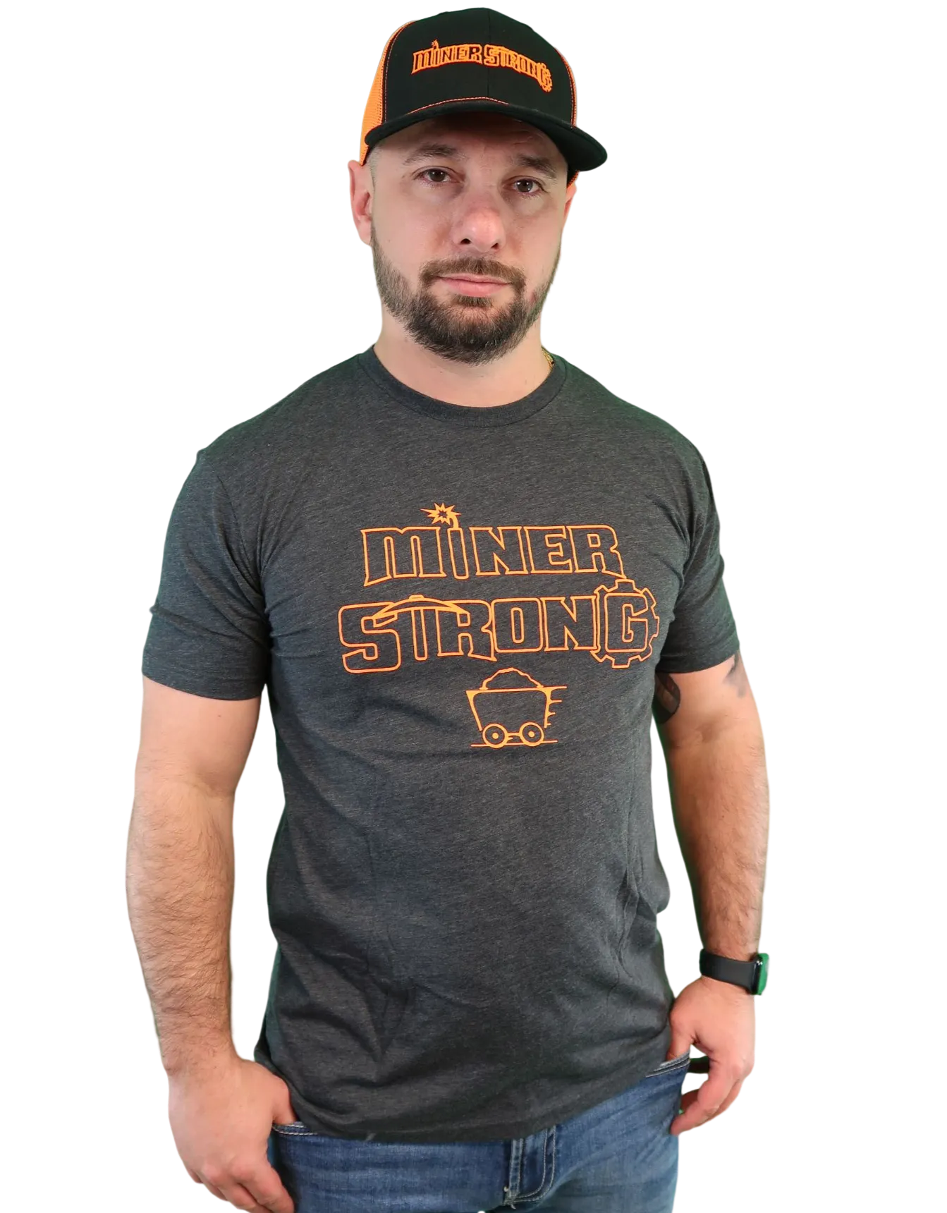 Short Sleeve T-Shirt w/ Stacked Miner Strong Logo
