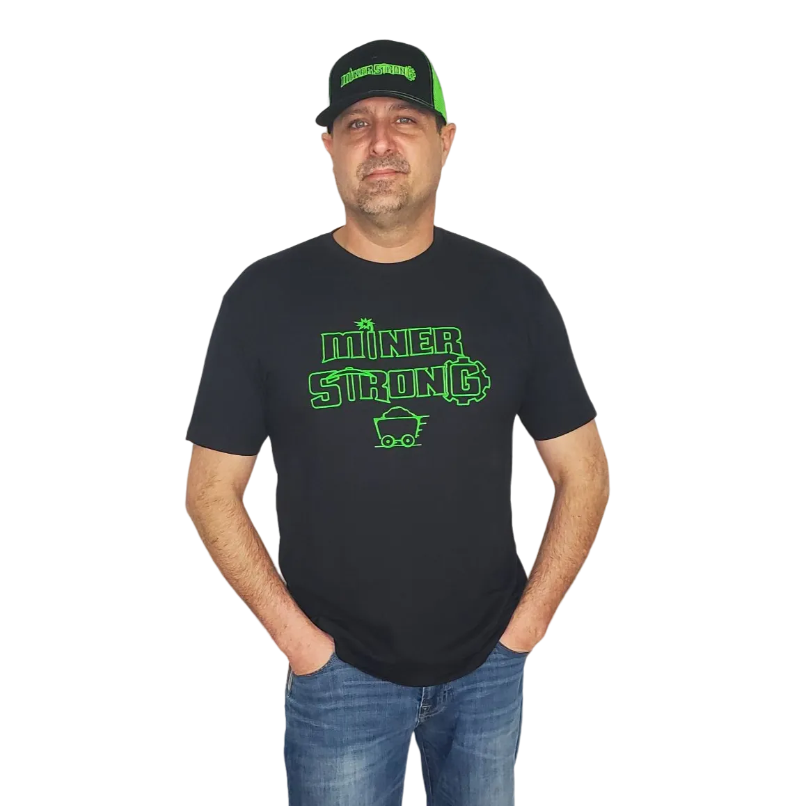 Short Sleeve T-Shirt w/ Stacked Miner Strong Logo