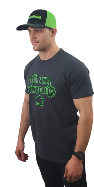 Short Sleeve T-Shirt w/ Stacked Miner Strong Logo