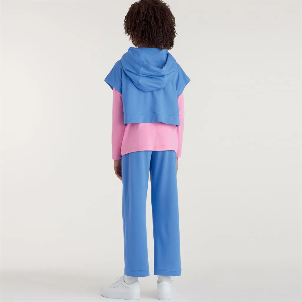 Simplicity Sewing Pattern S9394 Boys' and Girls' Oversized Knit Hoodies, Pants and Tops