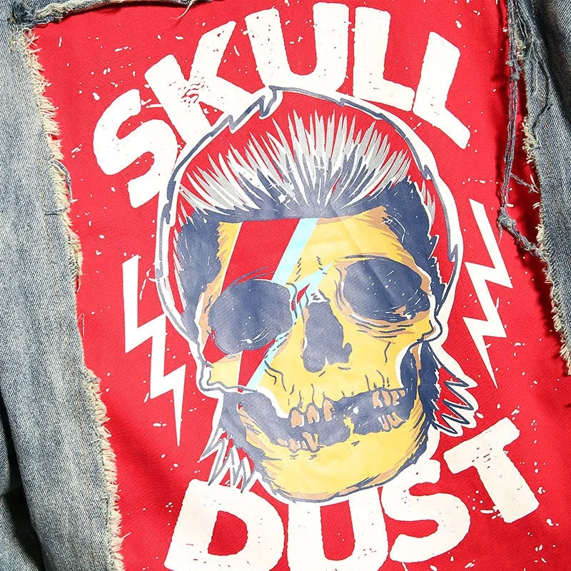 Skull Dust Denim Vintage Rock Jackets