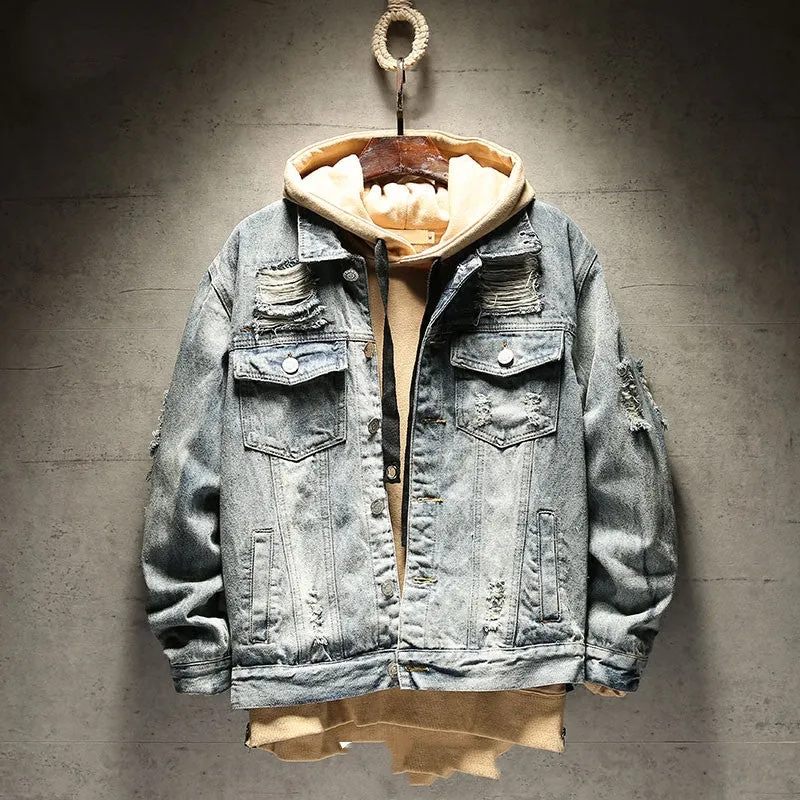 Skull Dust Denim Vintage Rock Jackets