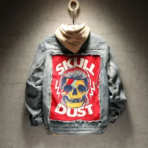 Skull Dust Denim Vintage Rock Jackets