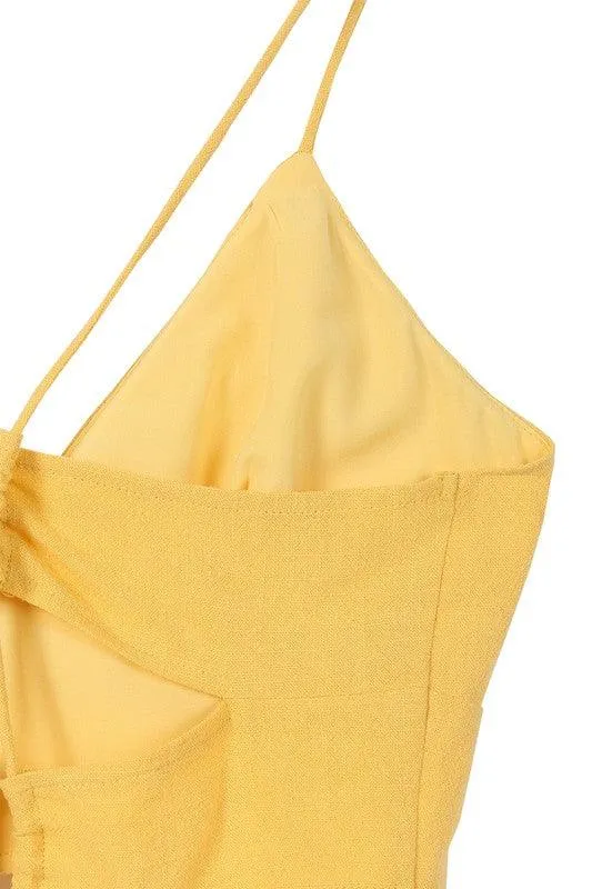 Sl Yellow Crop Tank Top