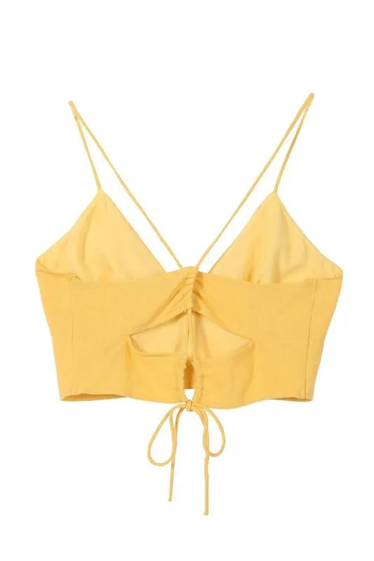 Sl Yellow Crop Tank Top
