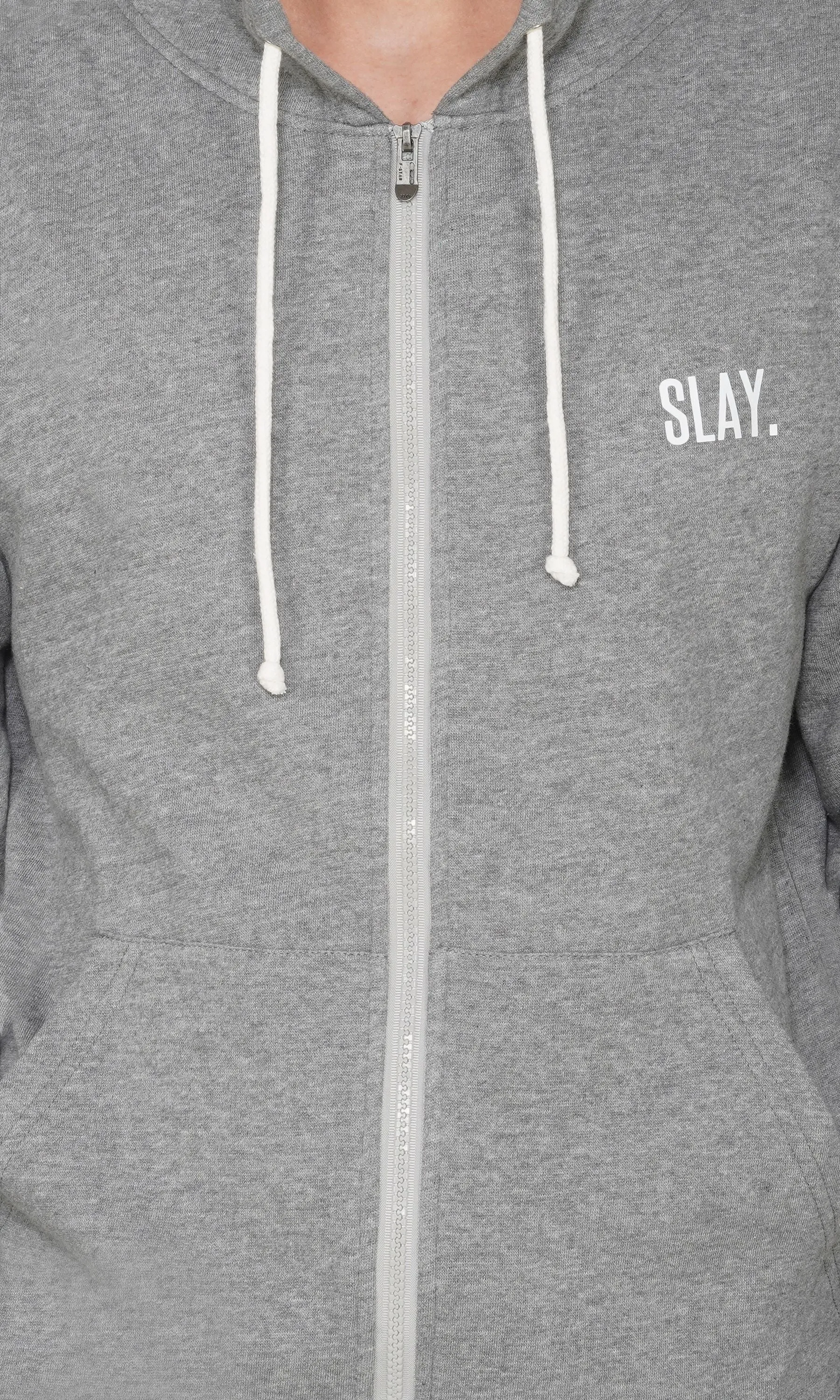 SLAY. Men's Baller Edition Light Grey Tracksuit with White Stripes