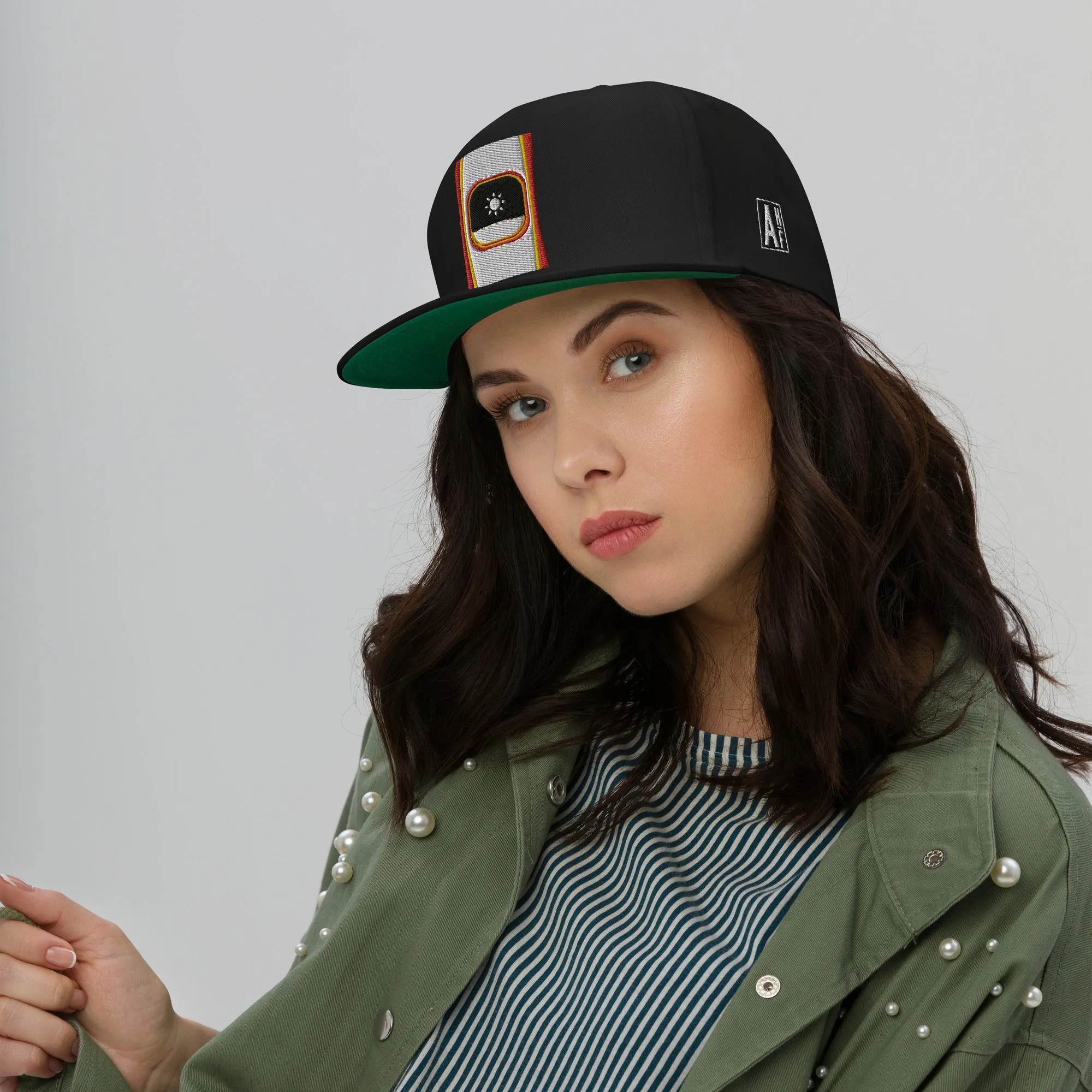 Snapback Cap Flat Billed High Profile Yupoong Ascension High Fashion White Sun