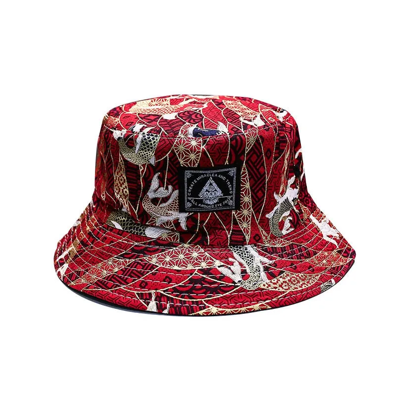 Soft Bucket Hat Man Women Outdoor Sports Hip Hop Cap Floral Double Side Summer Cotton Fishing Sun Hat Panama For Newest Hats
