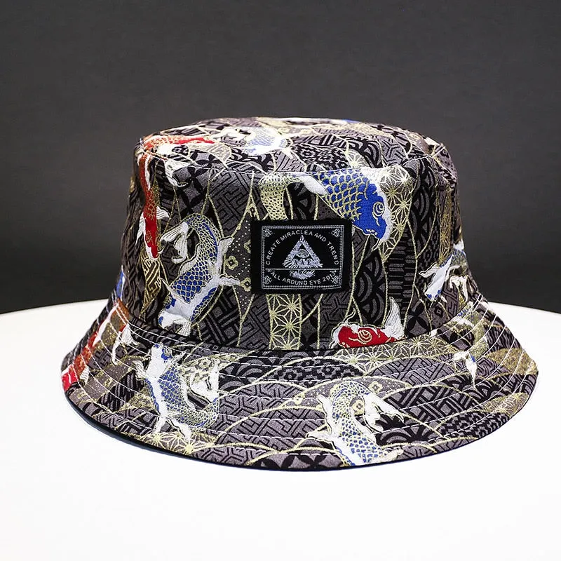 Soft Bucket Hat Man Women Outdoor Sports Hip Hop Cap Floral Double Side Summer Cotton Fishing Sun Hat Panama For Newest Hats