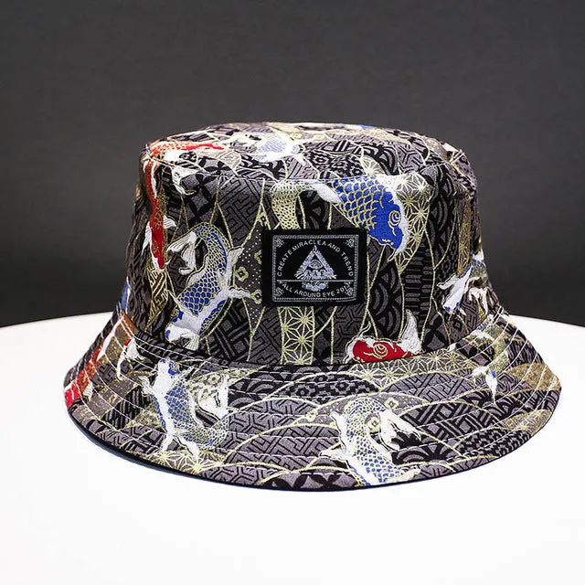 Soft Bucket Hat Man Women Outdoor Sports Hip Hop Cap Floral Double Side Summer Cotton Fishing Sun Hat Panama For Newest Hats