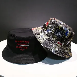 Soft Bucket Hat Man Women Outdoor Sports Hip Hop Cap Floral Double Side Summer Cotton Fishing Sun Hat Panama For Newest Hats